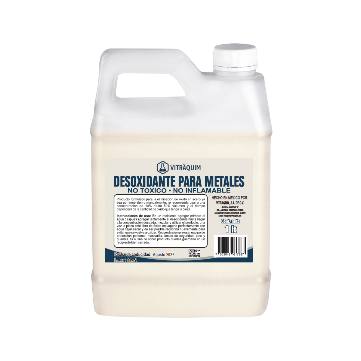 Desoxidante Para Metales 1 Litro Quita Oxido Industria