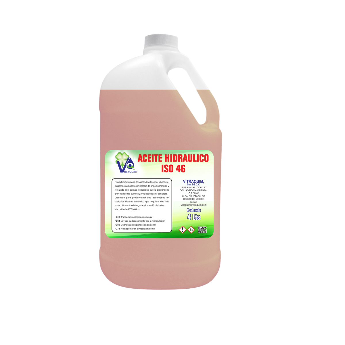 Aceite Hidraulico Iso46 Vitraquim 4 Litros