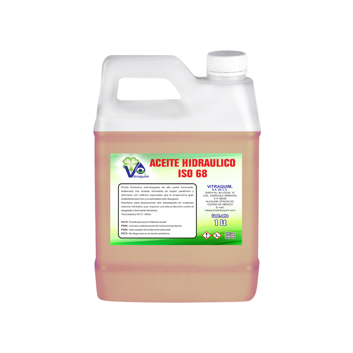 Aceite Hidraulico Iso68 Vitraquim 1 Litro