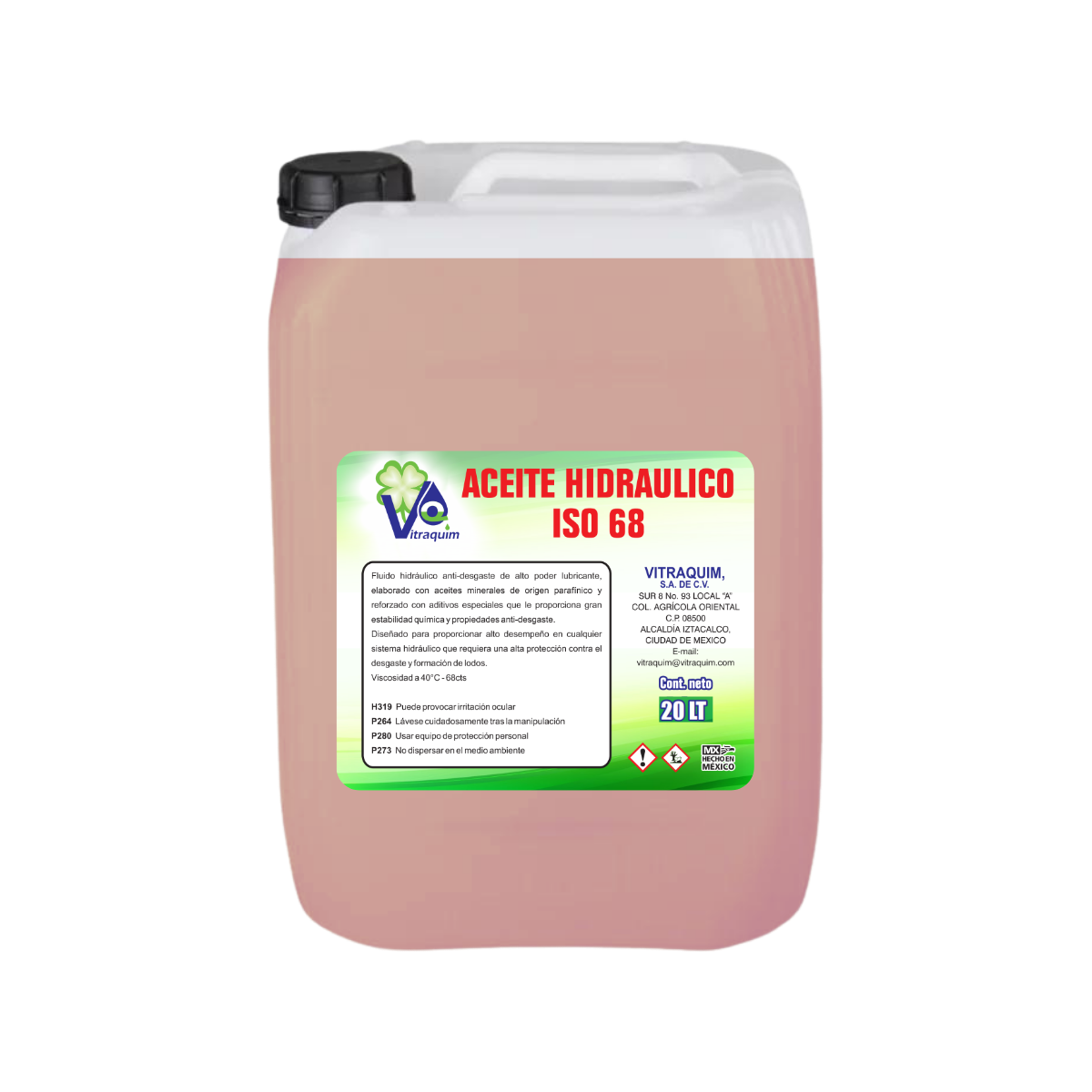 Aceite Hidraulico Iso68 Vitraquim 20 Litro