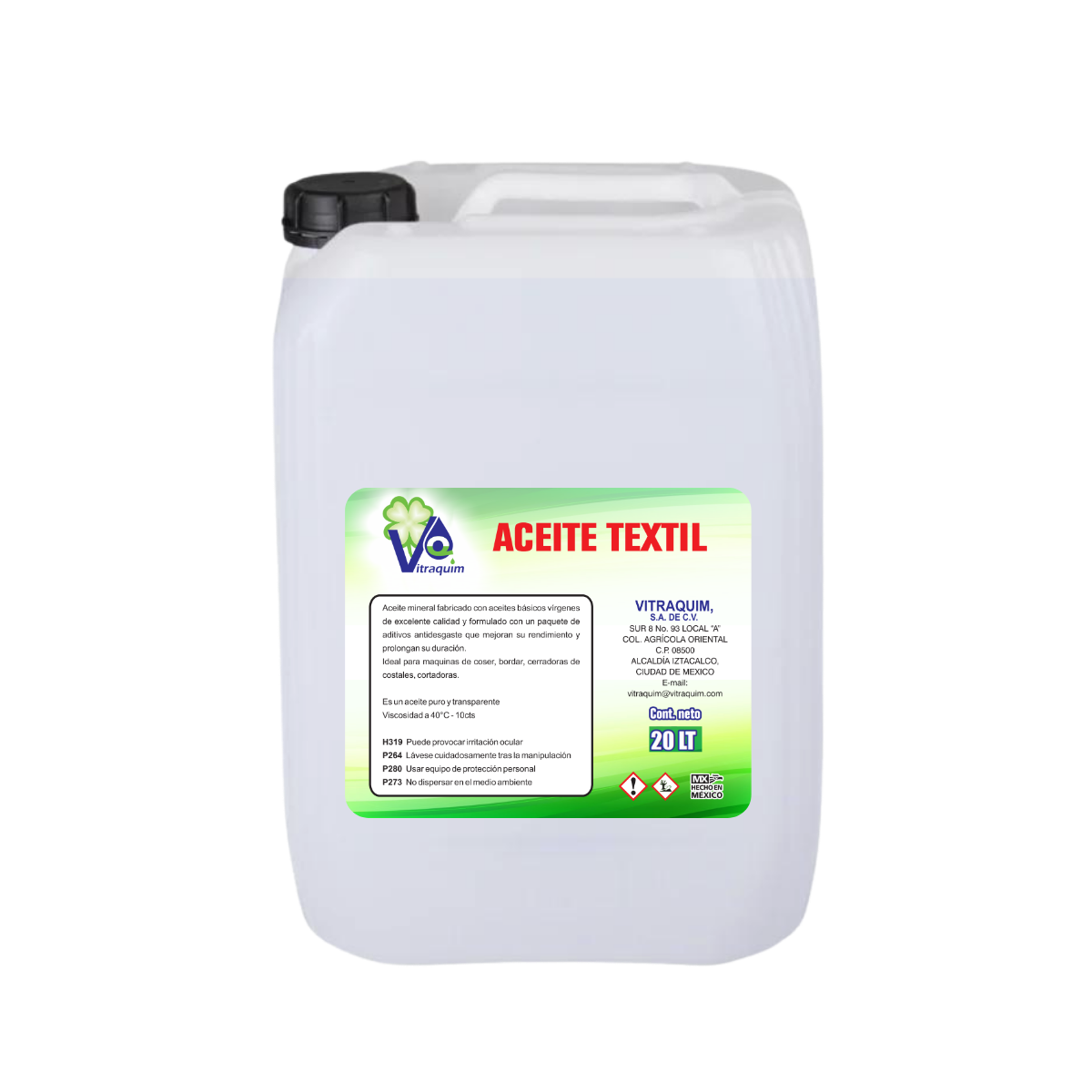Aceite Textil Vitraquim 20 L