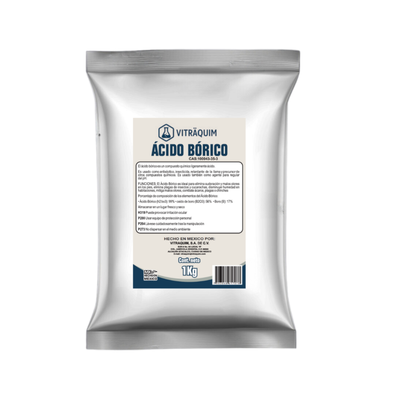 Ácido Bórico Mo Vitraquim Materia 1kilo