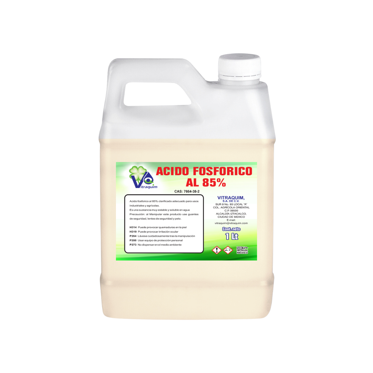 Hidroponia Acido Fosforico Al 85% Vitraquim 1L