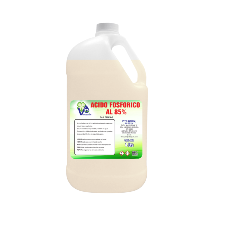 Hidroponia Acido Fosforico Al 85% Vitraquim 4L