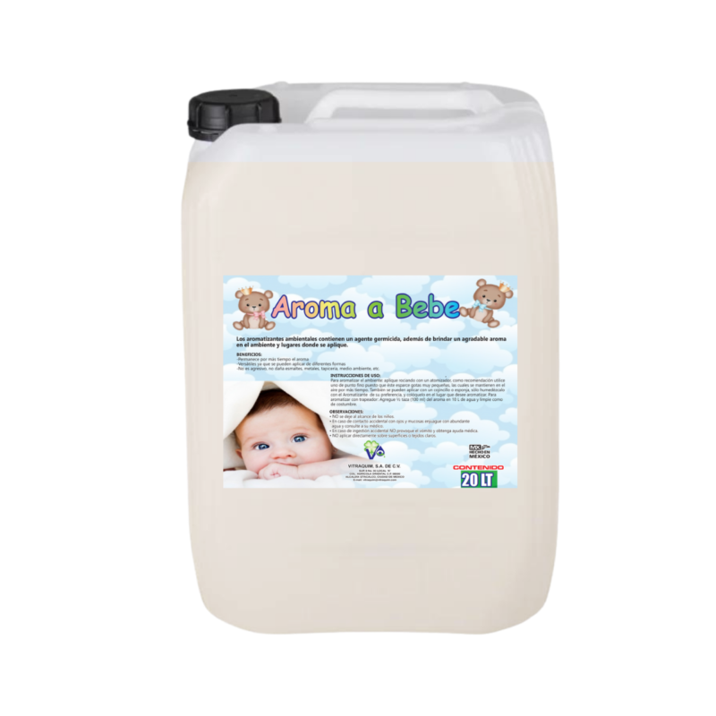 Aroma Bebe Fragancia Base Agua 20 Litro Vitraquim Hogar