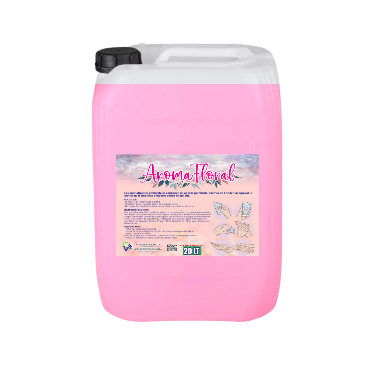 Aroma Floral  Fragancia Base Agua 20 Litro Vitraquim Hogar