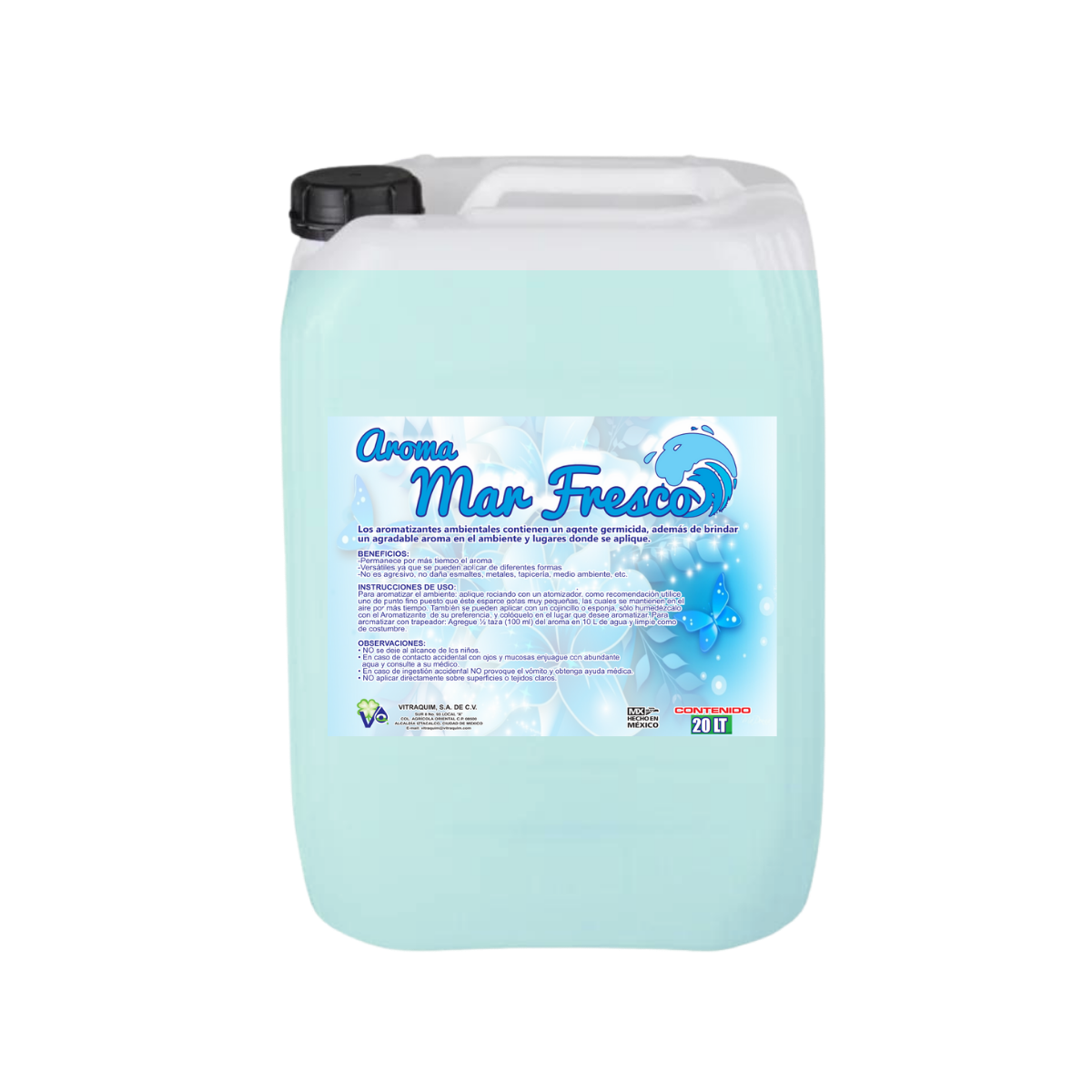 Limpiador Multiusos Desinfectante Aroma mar fresco 20lt