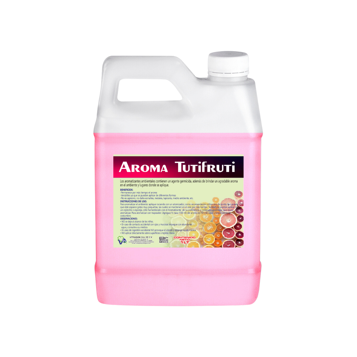 Aroma Tuti Fruti Fragancia Base Agua 1 Litro Vitraquim Hogar