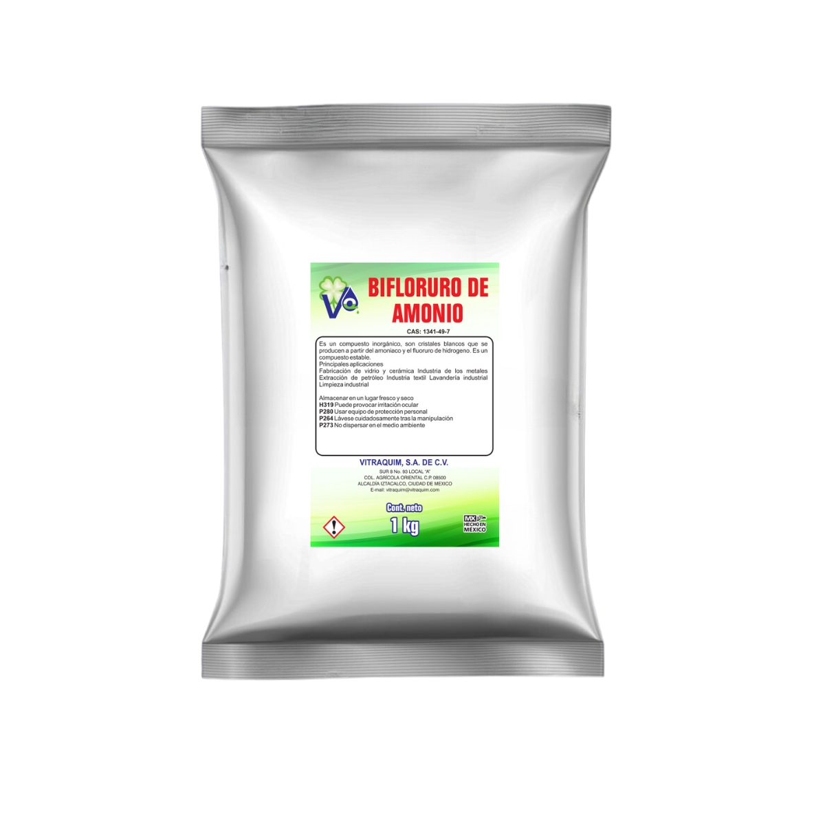 Bifloruro De Amonio Vitraquim 1 Kilos