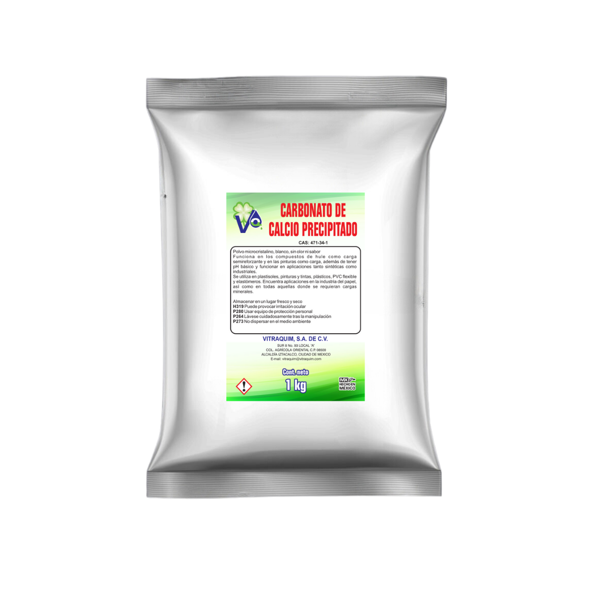 Carbonato de calcio Precipitado Vitraquim 4k