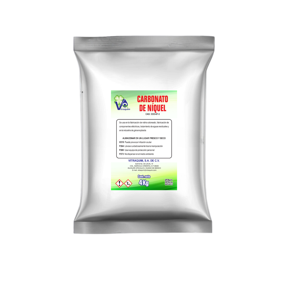 Carbonato De Niquel Vitraquim 4Kg