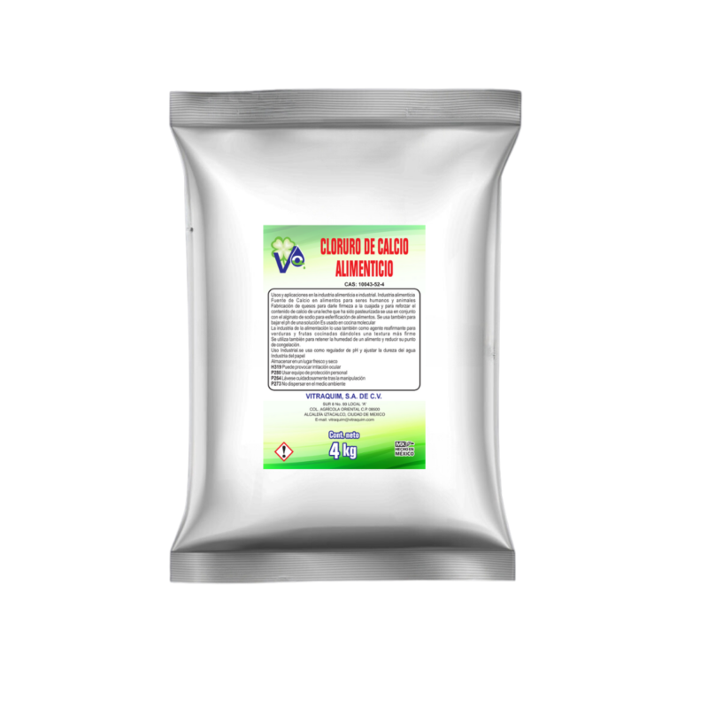 Cloruro De Calcio Alimenticio Vitraquim 4 Kg