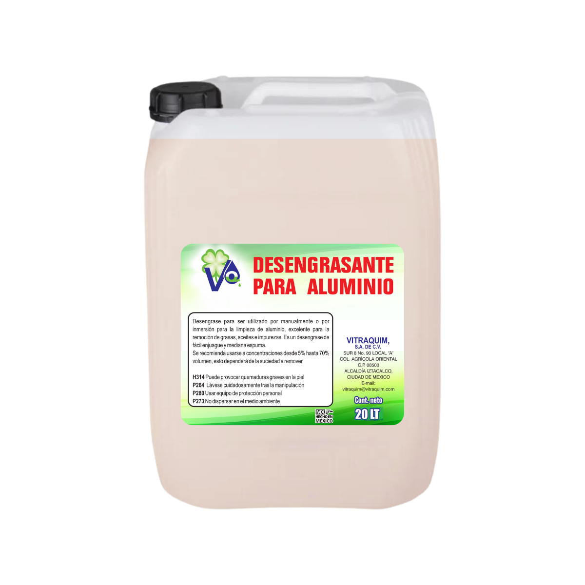 Vitraquim Desengrase Para Aluminio 20 L