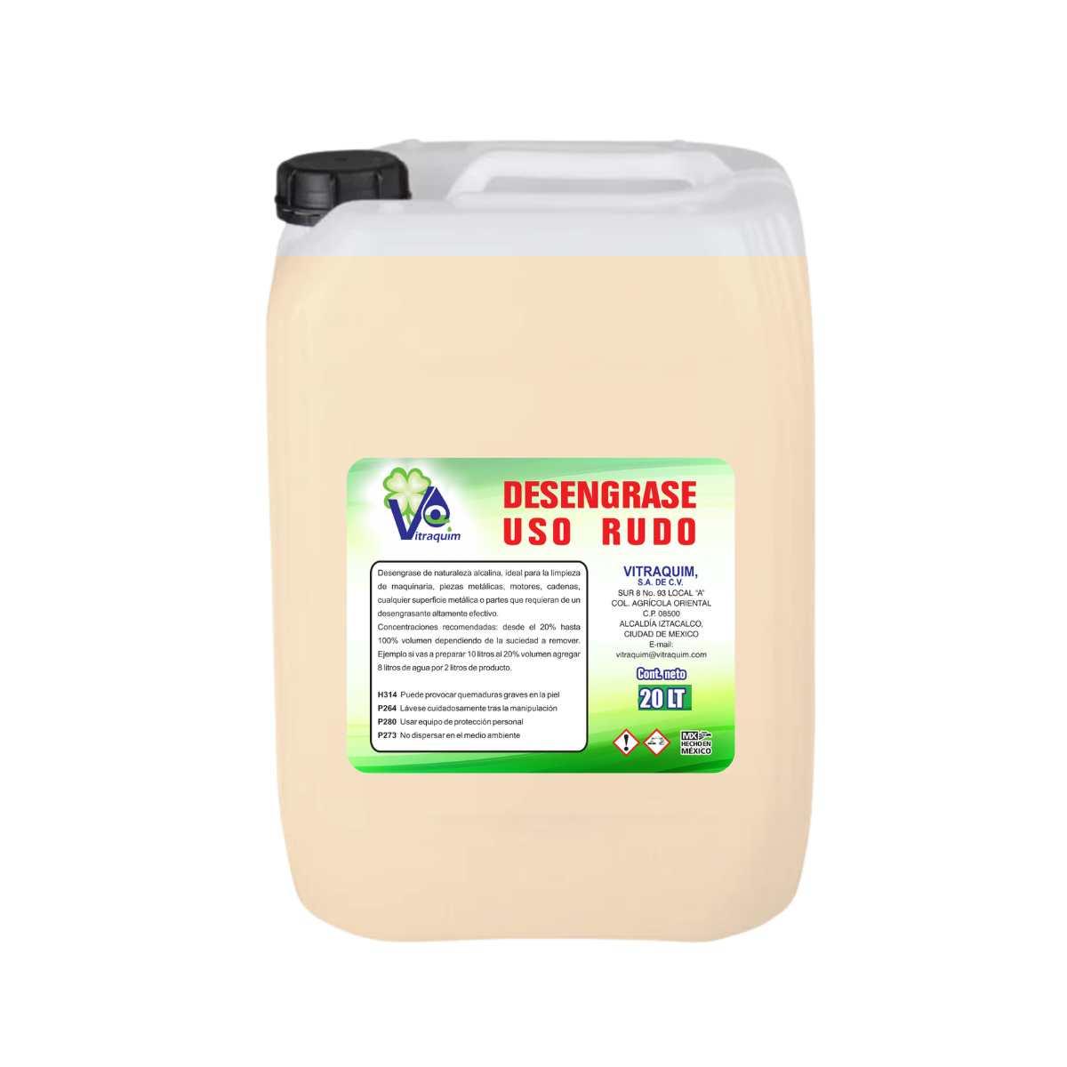 20 Litros Desengrasante Uso Rudo Concentrado Industria