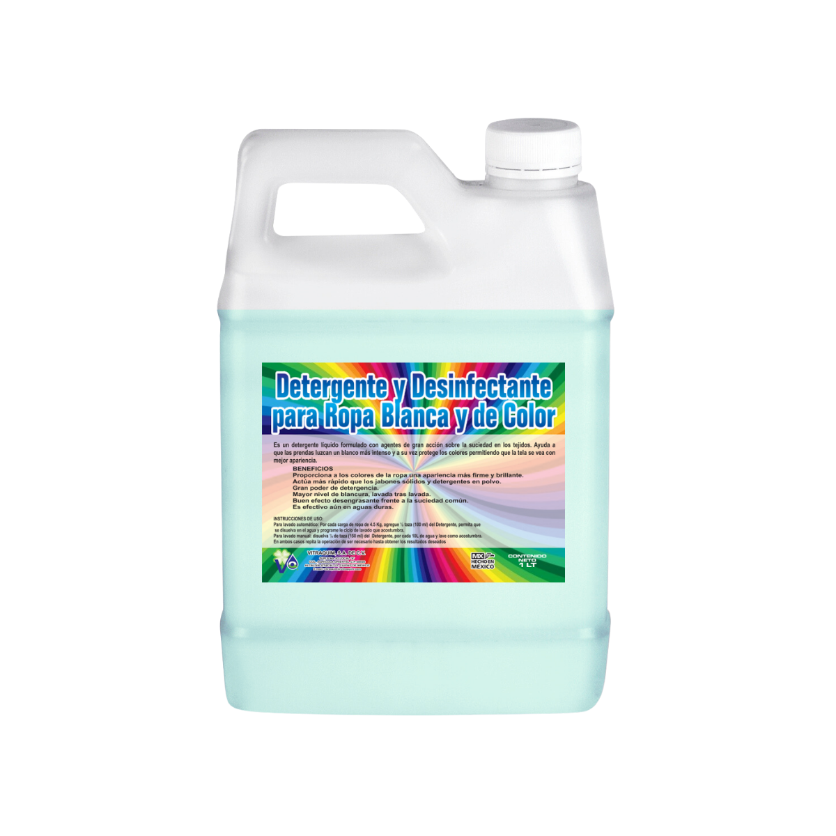 Detergente Para Ropa Blanca Y De Color Vitraquim 1 L