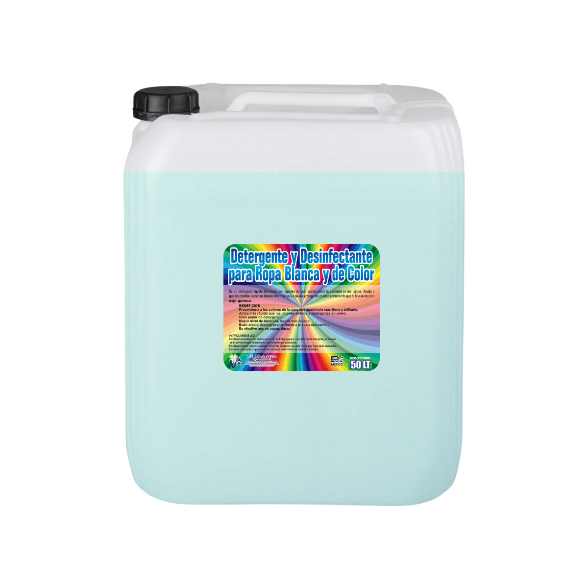 Detergente Para Ropa Blanca Y De Color Vitraquim 50 L