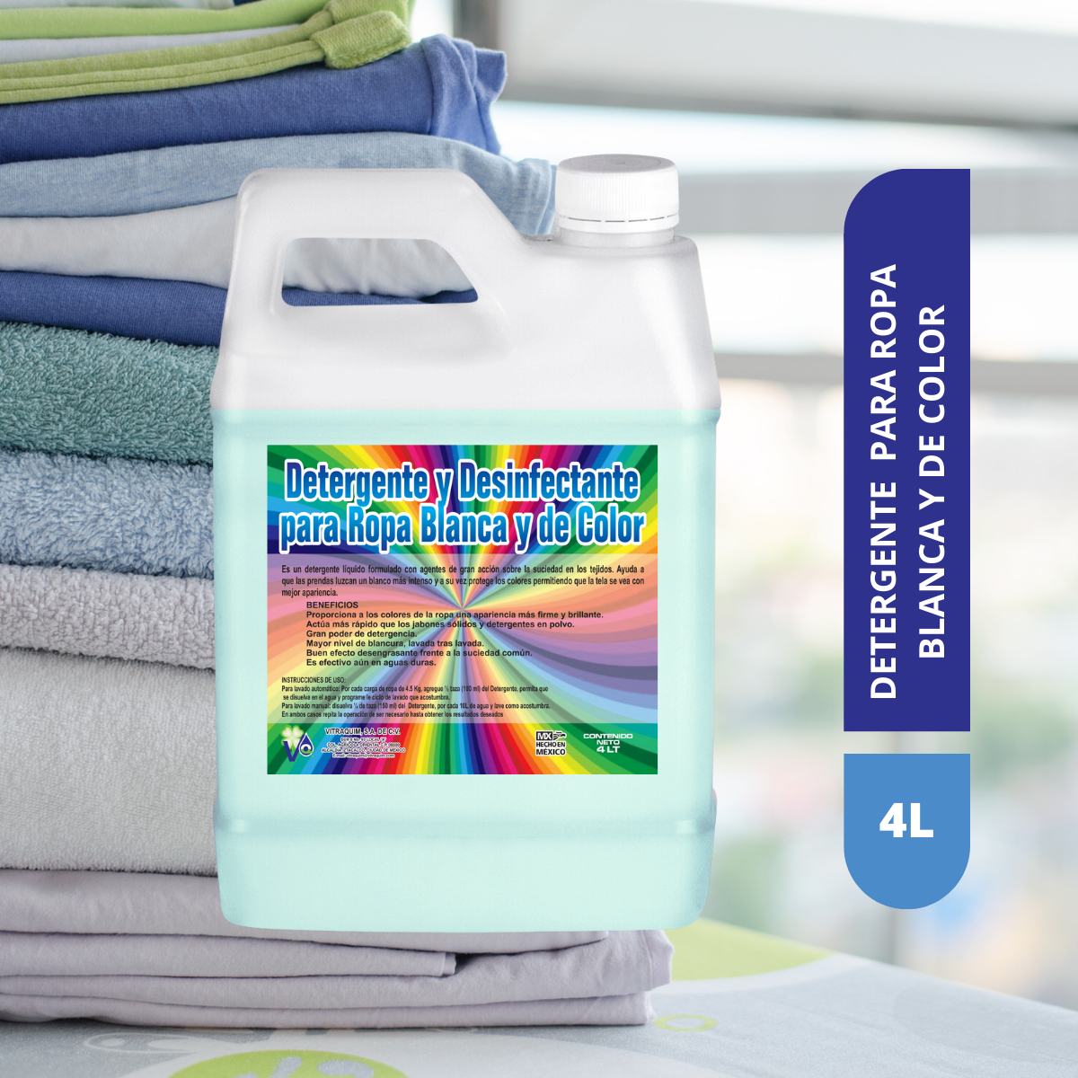 DETERGENTE PARA ROPA BLANCA Y DE COLOR