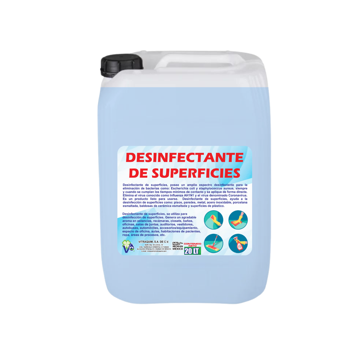 Limpiador Desinfectante Vitraquim 20lt