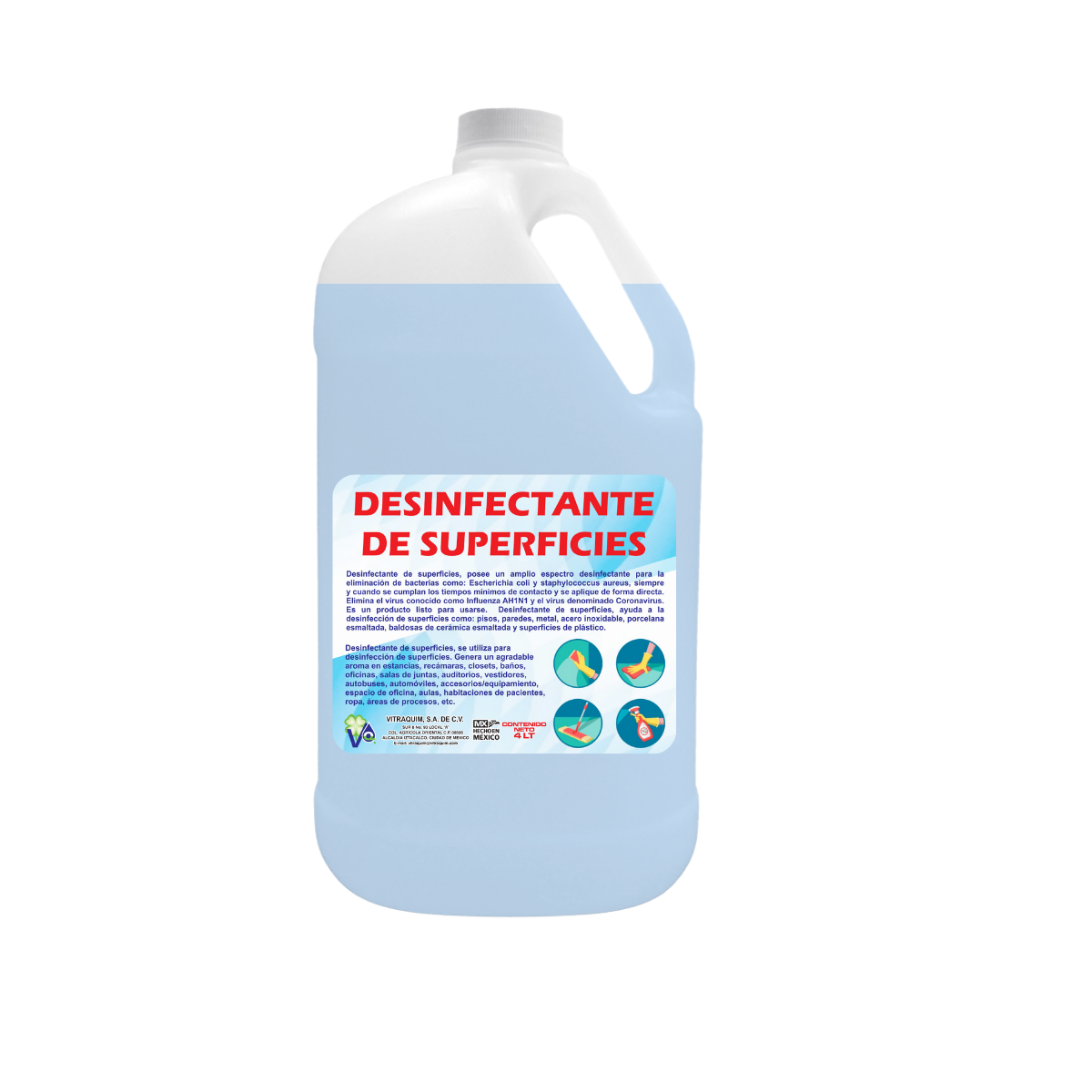 Limpiador Desinfectante Vitraquim 4lt