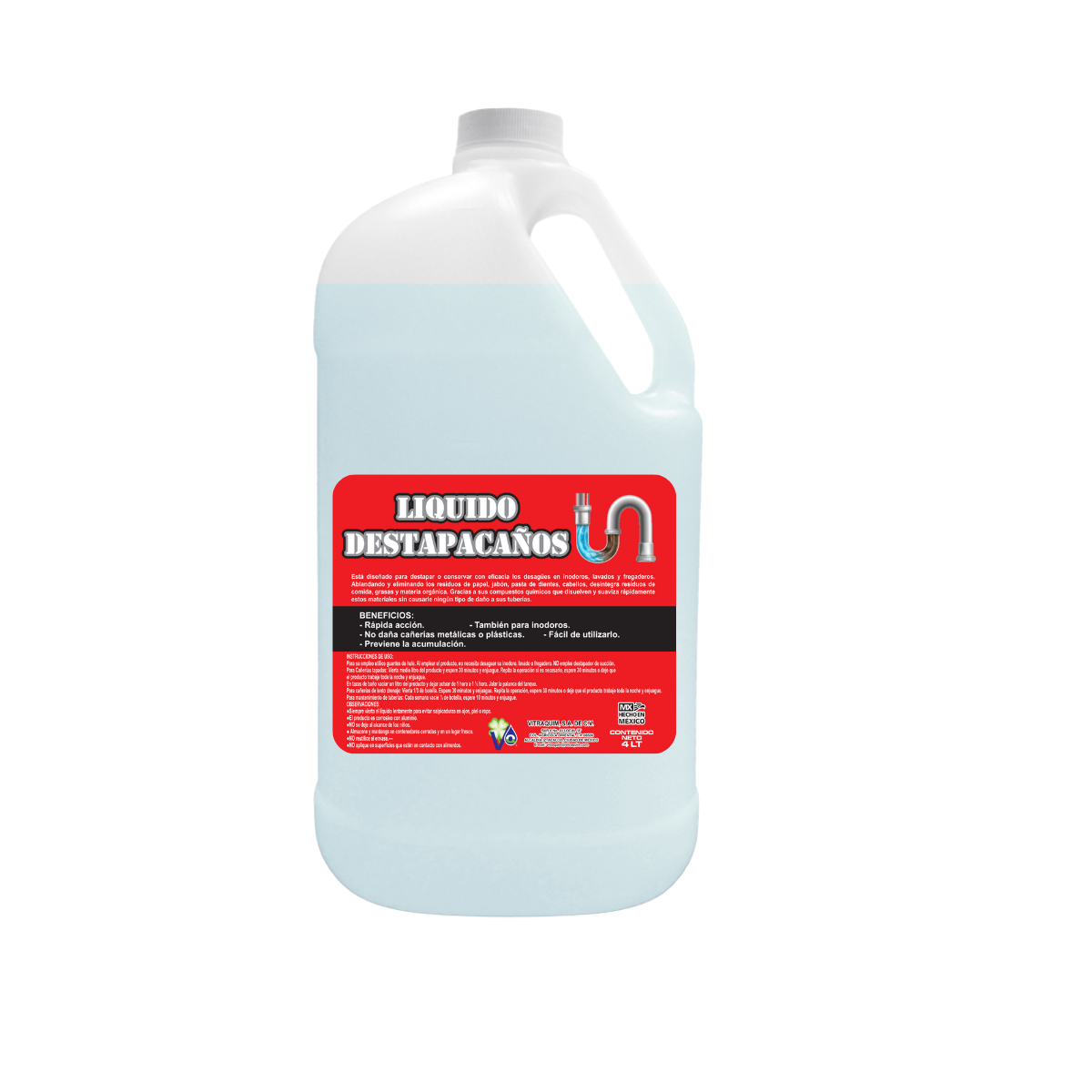 Destapacaño Vitraquim Hogar 4L