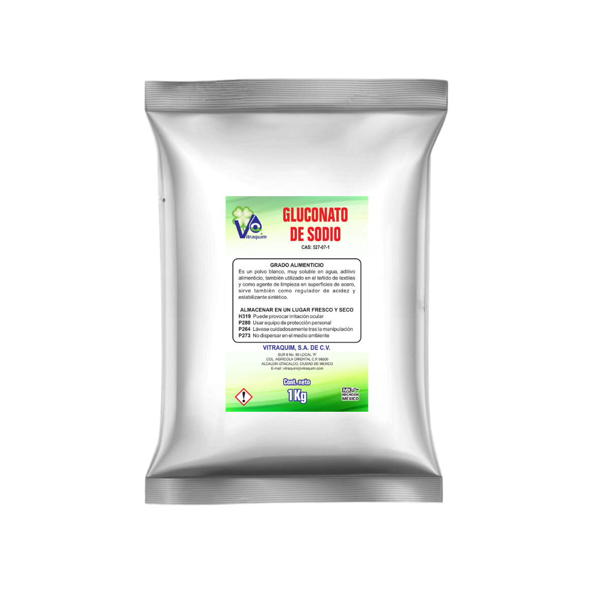 Gluconato De Sodio Grado Alimenticio 1 Kilo Materia