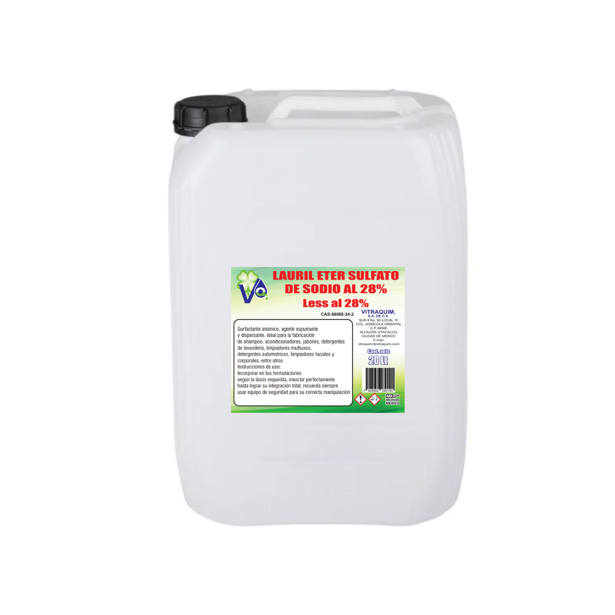 Less Al 28% Lauril Eter Sulfato De Sodio 20L