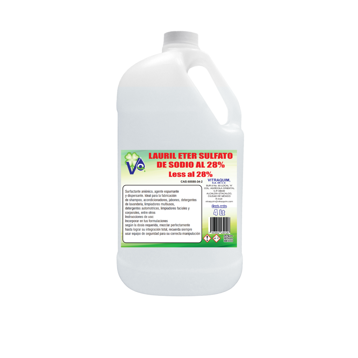 Less Al 28% Lauril Eter Sulfato De Sodio 4L