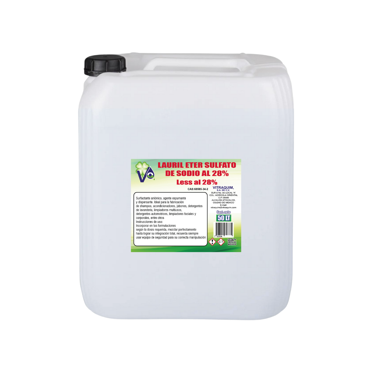 Less Al 28% Lauril Eter Sulfato De Sodio 50L