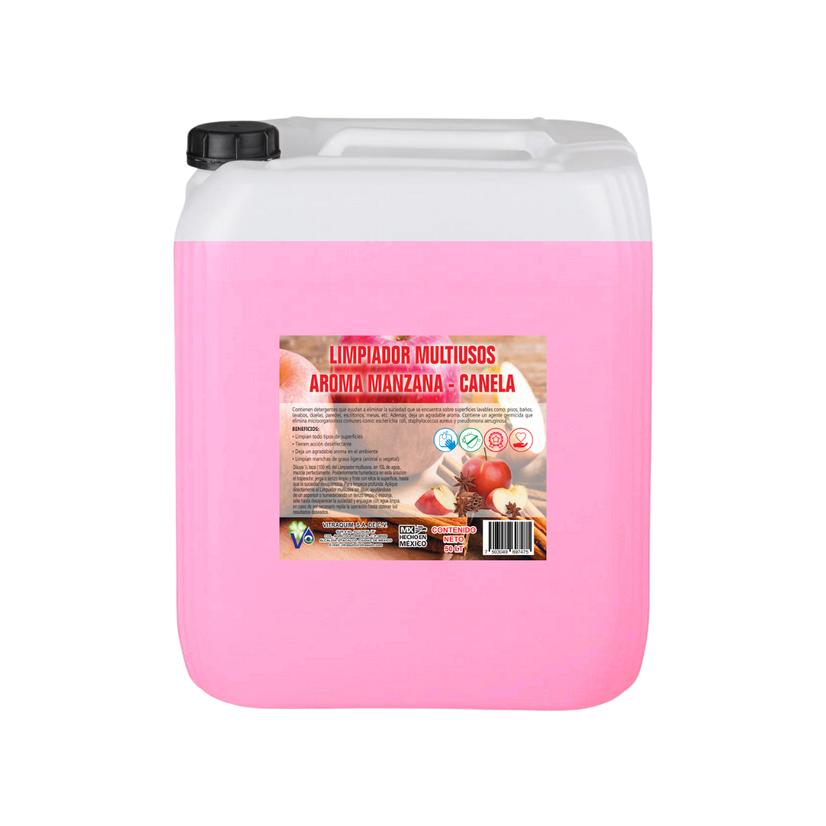 Limpiador Multiusos Manzana-canela 50 L