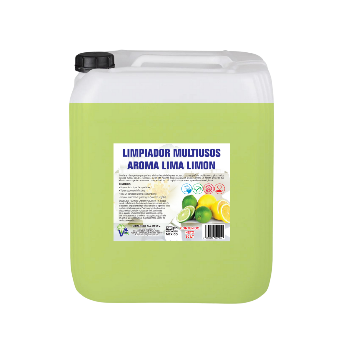 Limpiador Multiusos Lima-limon 50 Litro Hogar