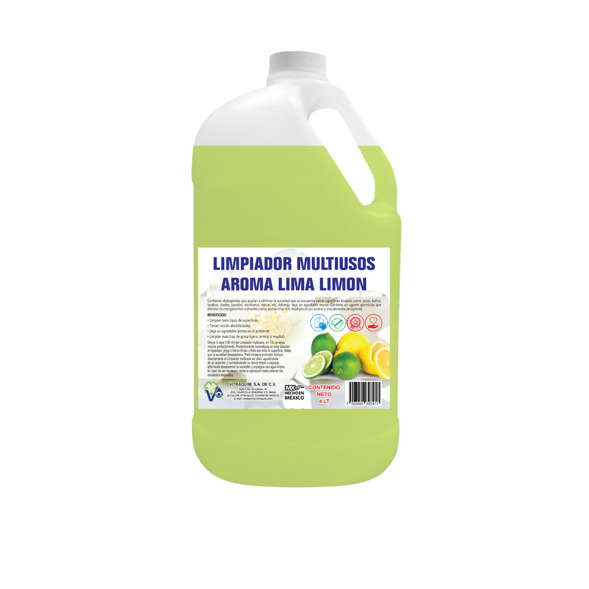 Limpiador Multiusos Lima-limon 4 Litro Hogar