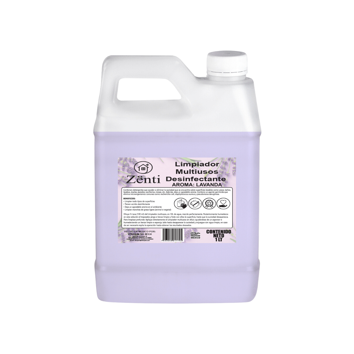 Limpiador Multiusos Desinfectante Lavanda Vitraquim 1L
