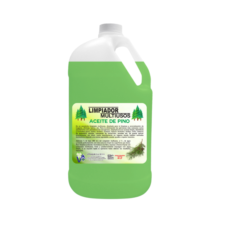 Limpiador De Pino Concentrado Vitraquim Hogar 4 Litro