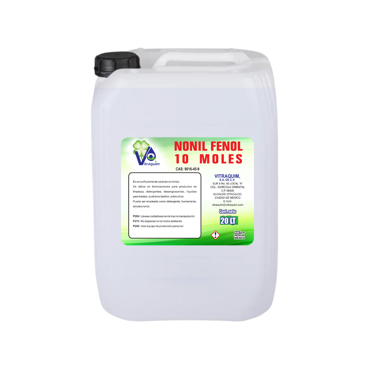 Nonil Fenol 10 Moles 20L Vitraquim Materia