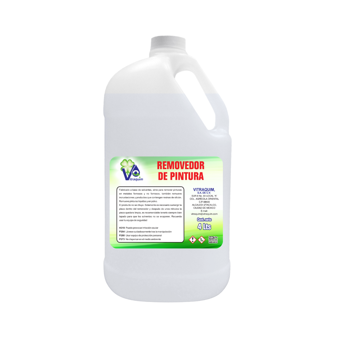 Removedor De Pintura Liquido 4 Litros Vitraquim Industria