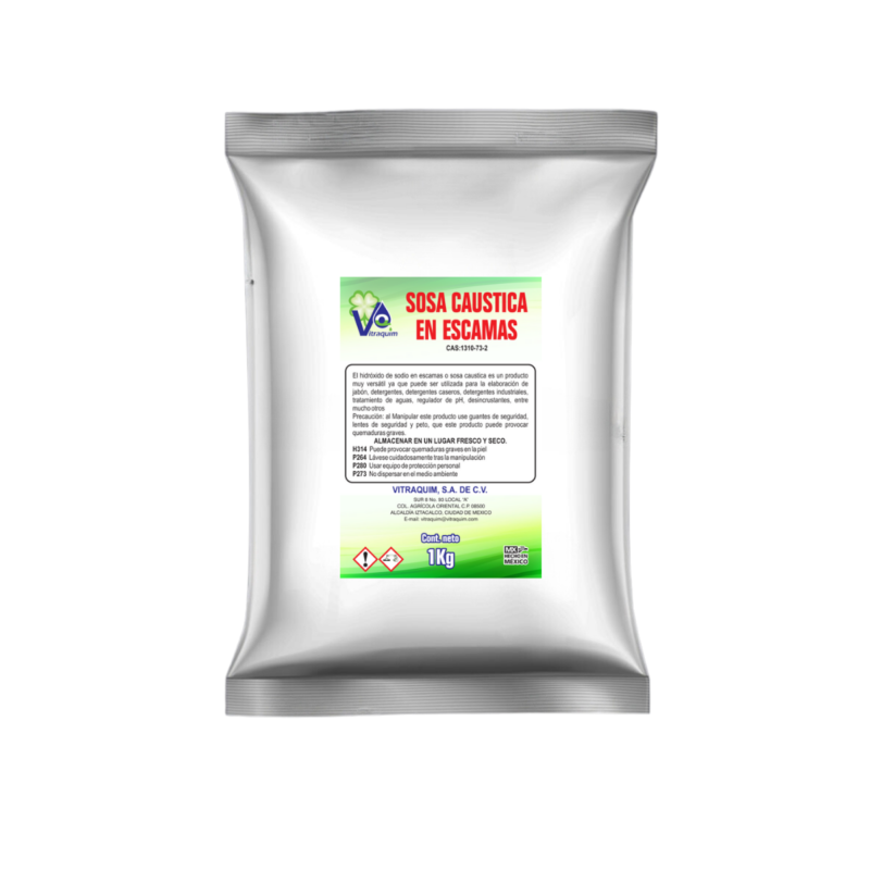 Sosa Caustica En Escamas Vitraquim 1Kilos