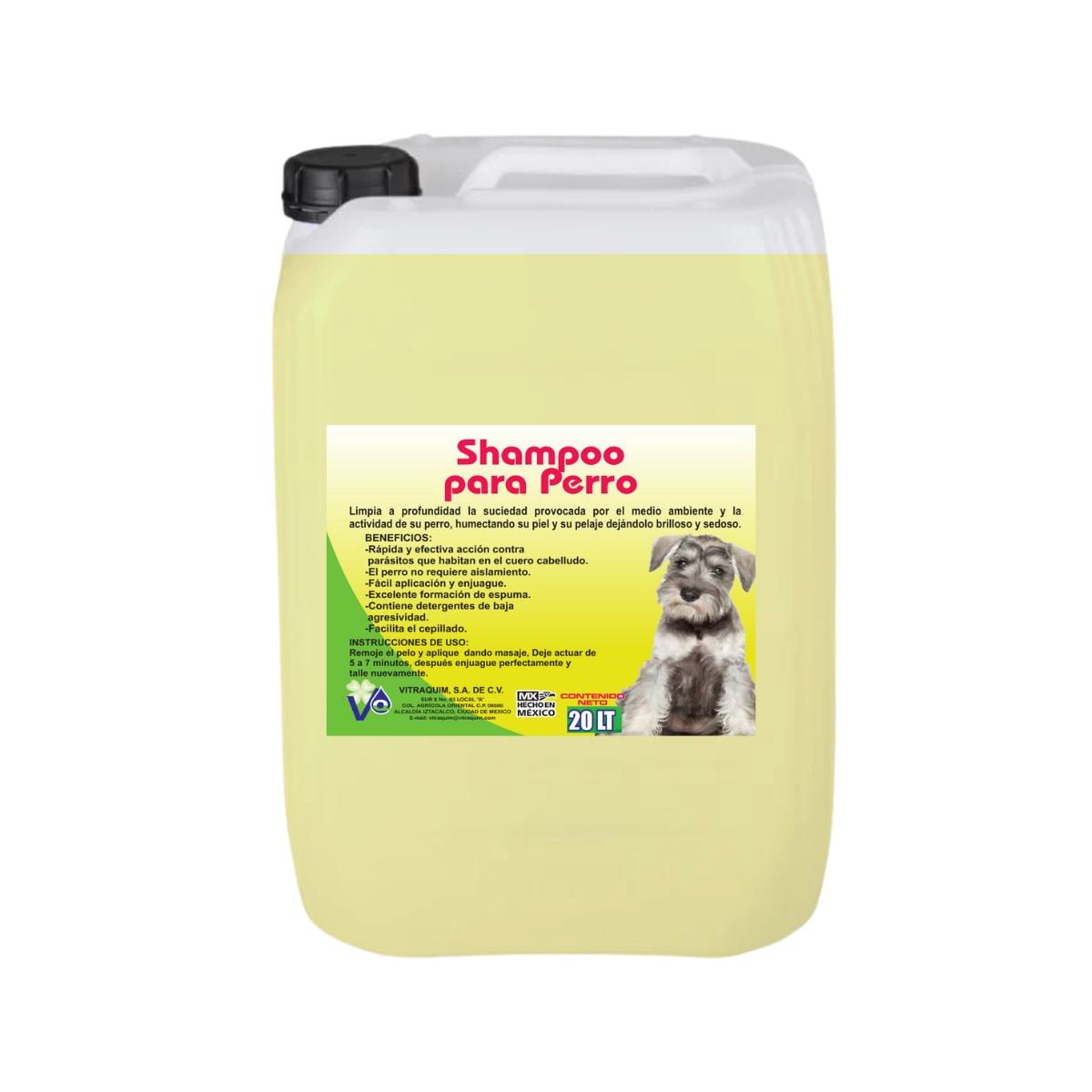 Shampoo Para Perro 20lt Hipoalergenico Vitraquim Mascota