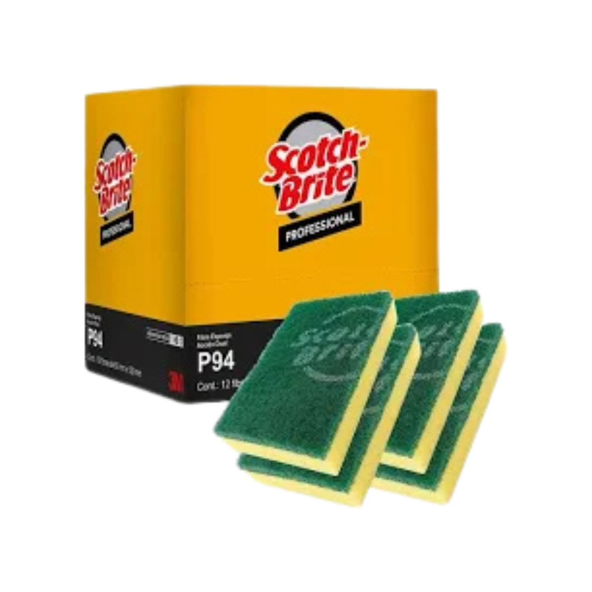 Fibra Verde Con Esponja 3m Scotch Brite P- 94 12pz