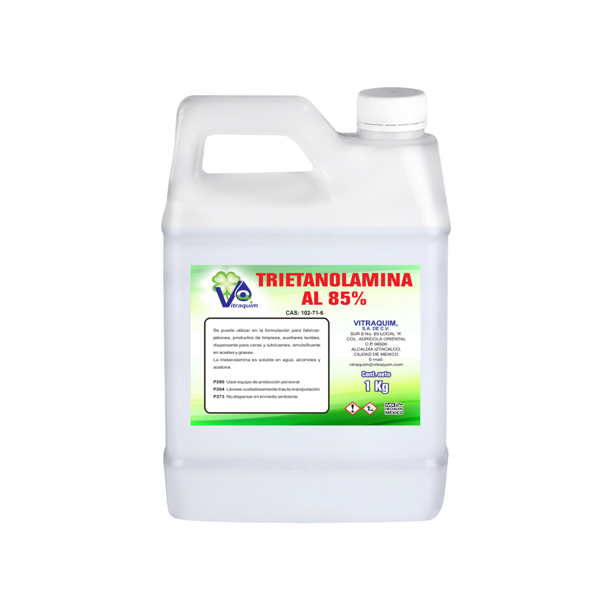 Trietanolamina Emulsificante Al 85% 1 Litro Vitraquim Materia