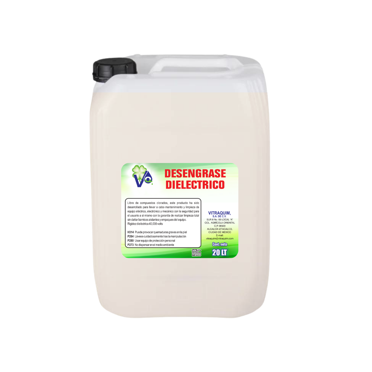 20 Litros Desengrasante Dieléctrico Industria