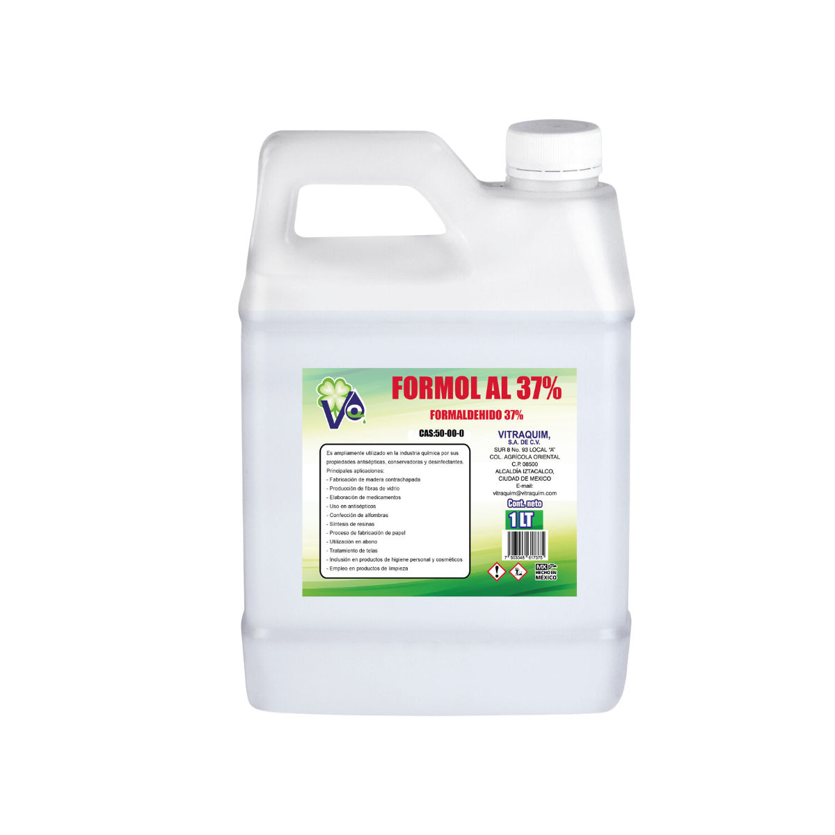 Formol Formaldehido Al 37% 1 Litros