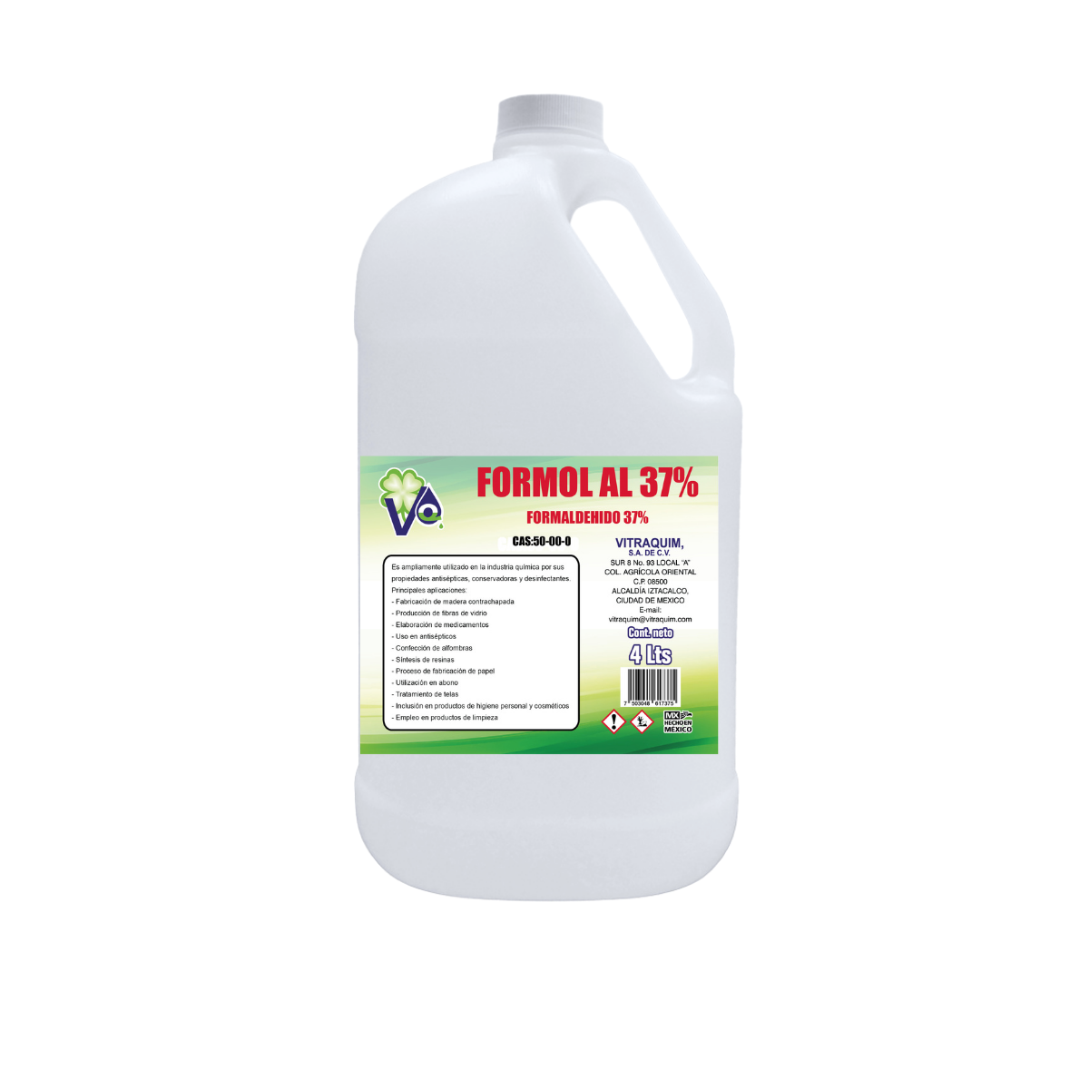 Formol Formaldehido Al 37% 4 Litros