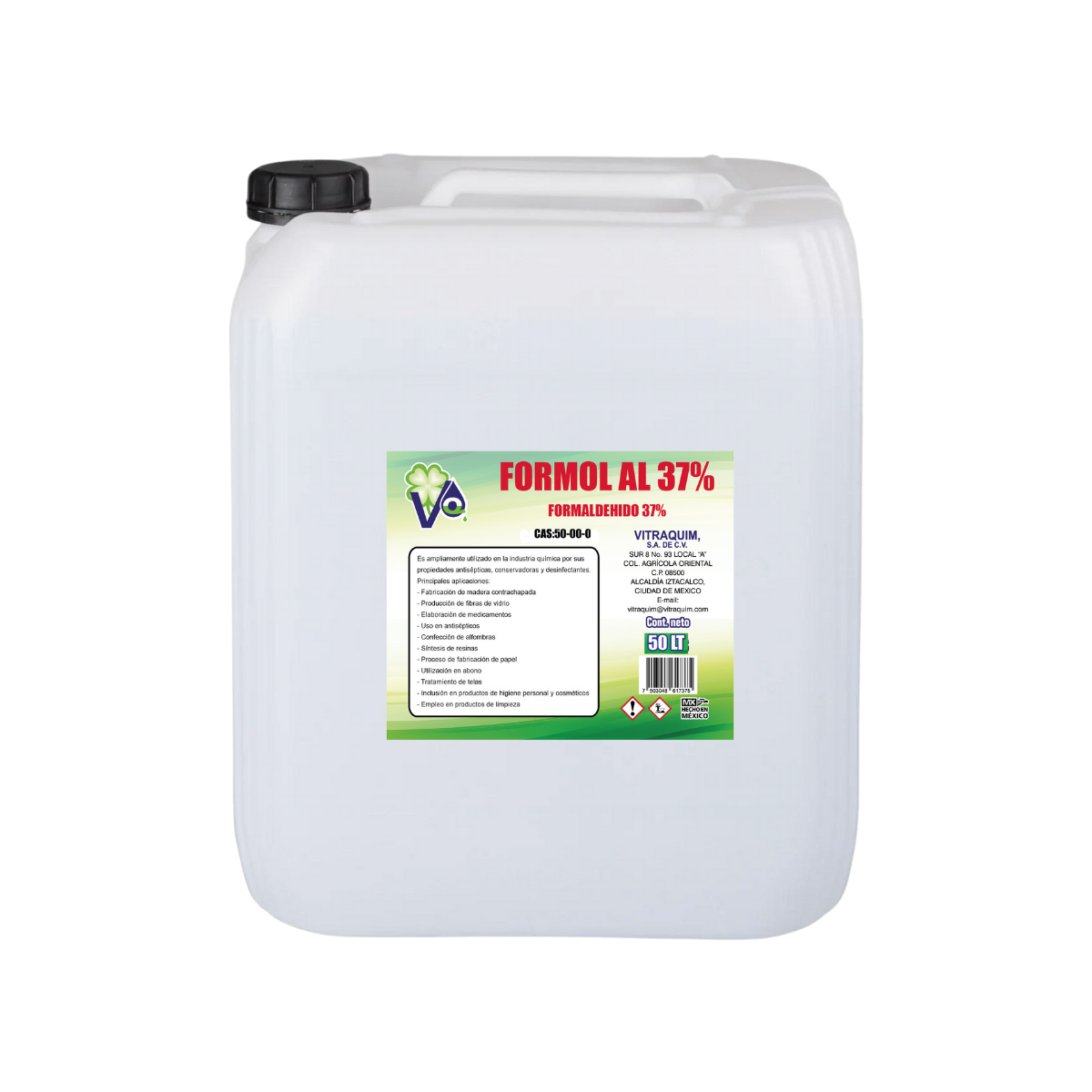 Formol Formaldehido Al 37% 50 Litros