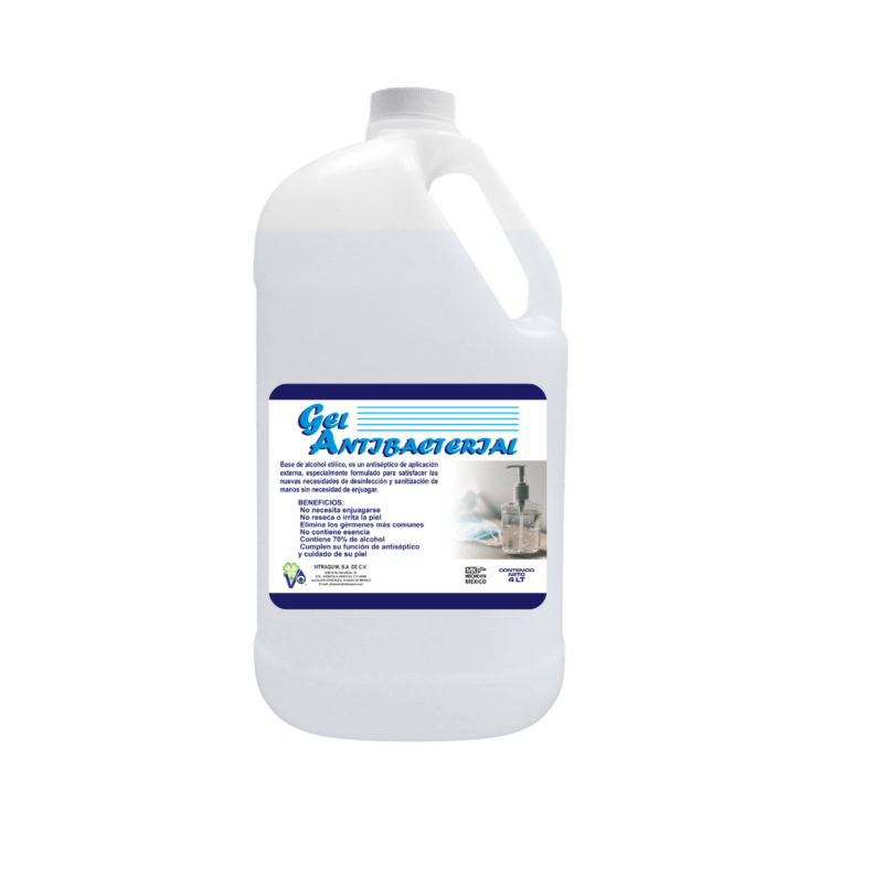 Calidad Premium Gel Antibacterial Para Manos Vitraquim 4lt