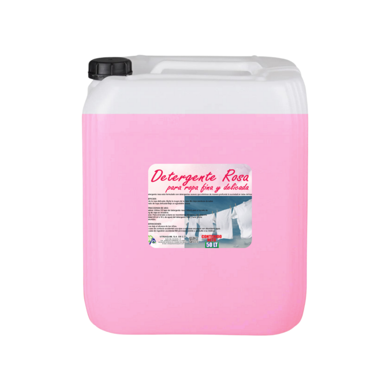 Detergente Rosa para ropa Fina y Delicada Vitraquim 50l