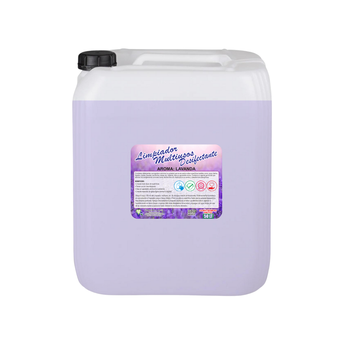 Limpiador Multiusos Desinfectante Lavanda Vitraquim 50L