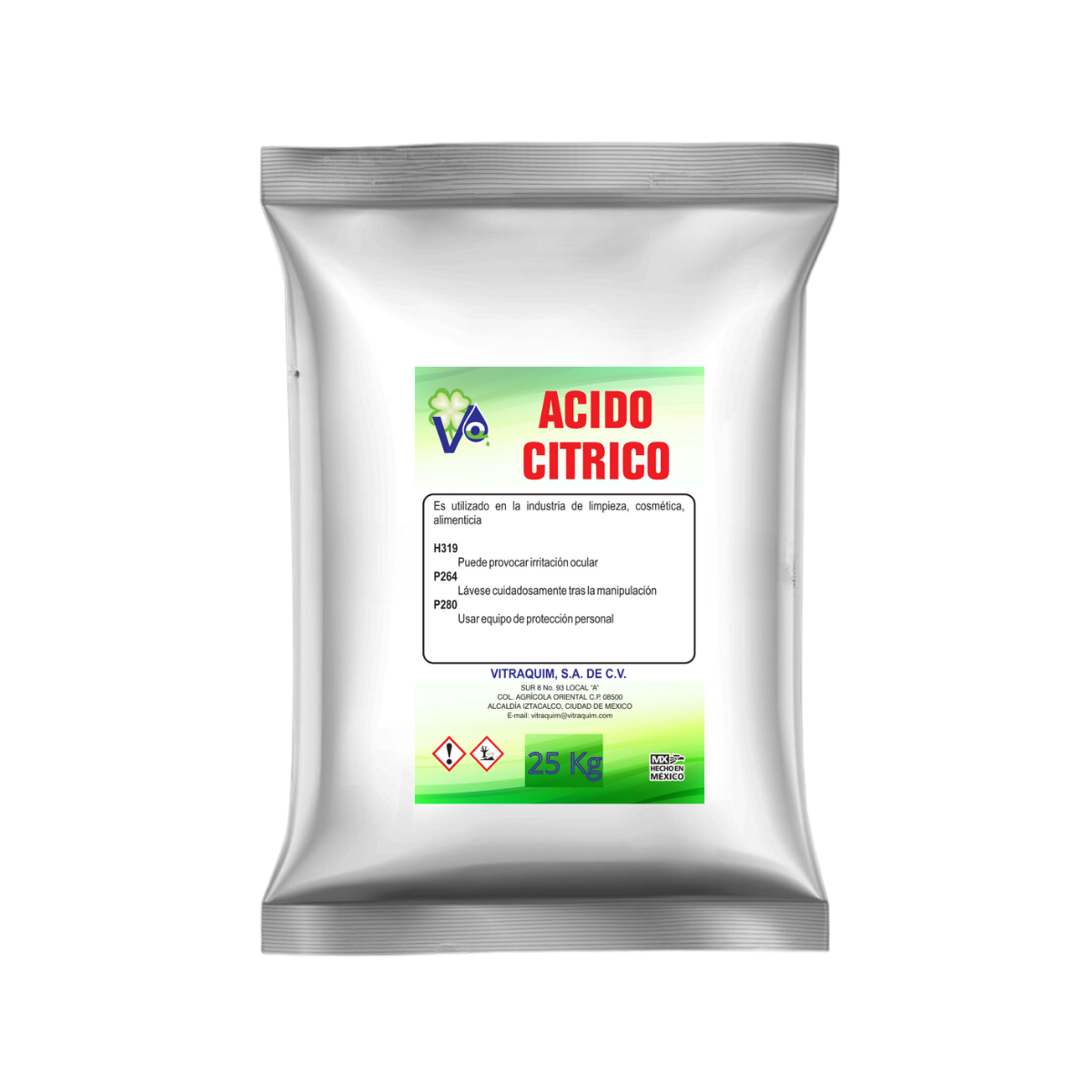 Acido Citrico 25 Kilo Vitraquim Materia