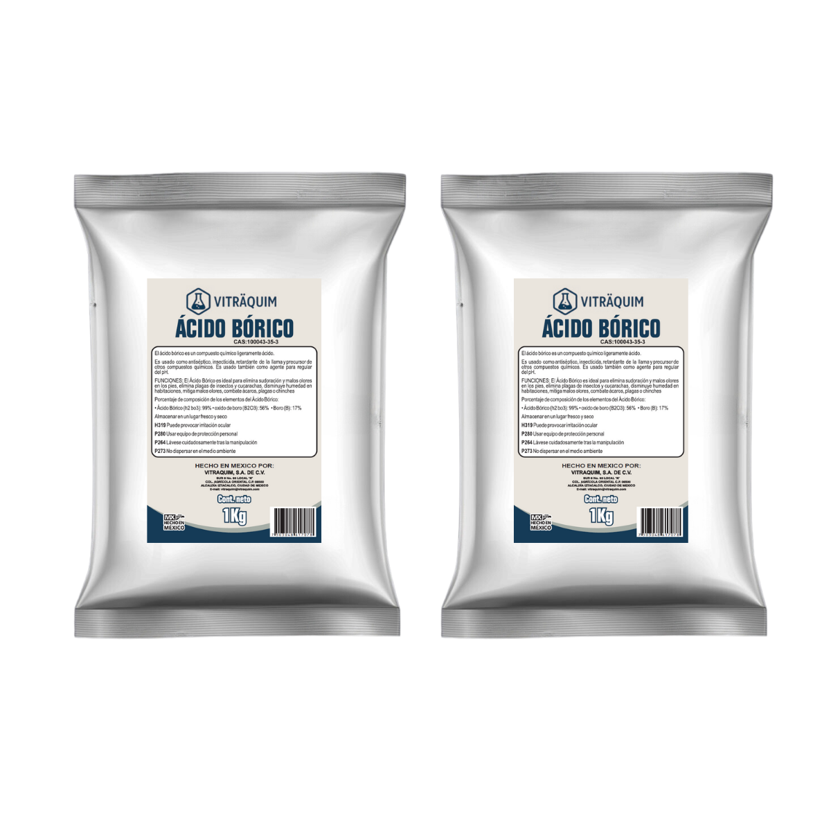 Ácido Bórico Mo Vitraquim Materia 2 kilos