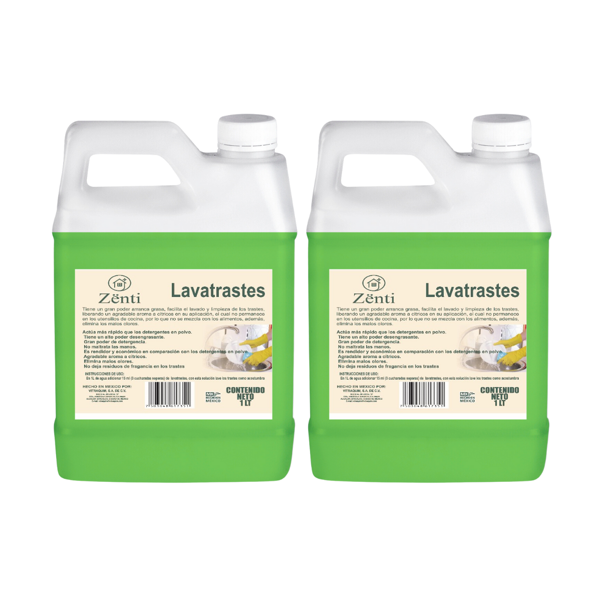 Lavatrastes Liquido Cortagrasa Limón 2 Litros Hogar